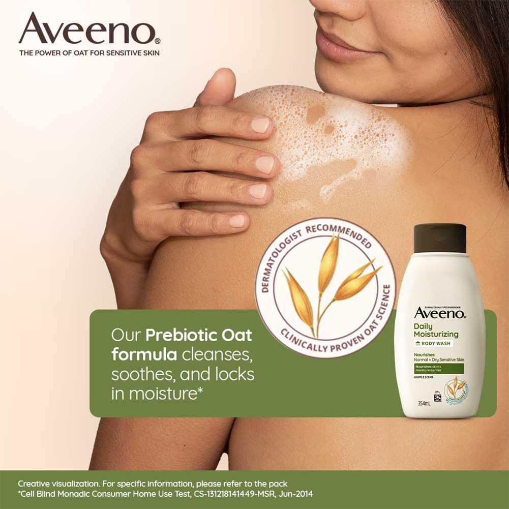 Aveeno Daily Moisturising Body Wash for Dry Skin 354ml - Mamadada