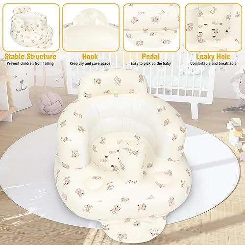 Baby Inflatable Support Seat with Built-In Pump (3–36 Months)