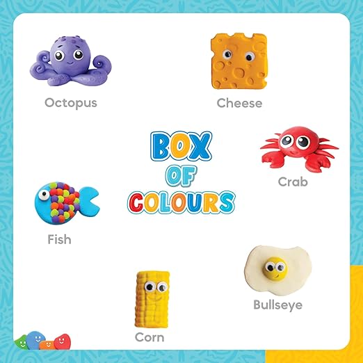 Funskool Box of Colours – 12 Bright Modelling Clays for Kids
