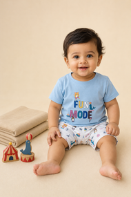 Boys’ Fun Mode Circus Print T-Shirt & Shorts Set