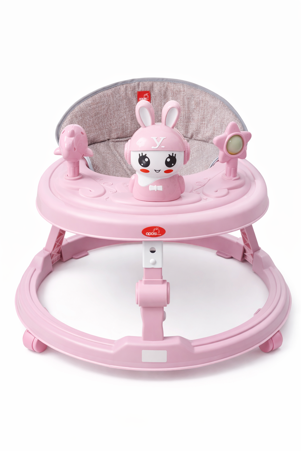 Teddy Smile Foldable Baby Walker – Pink