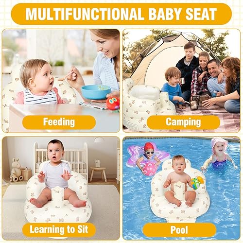 Baby Inflatable Support Seat with Built-In Pump (3–36 Months)