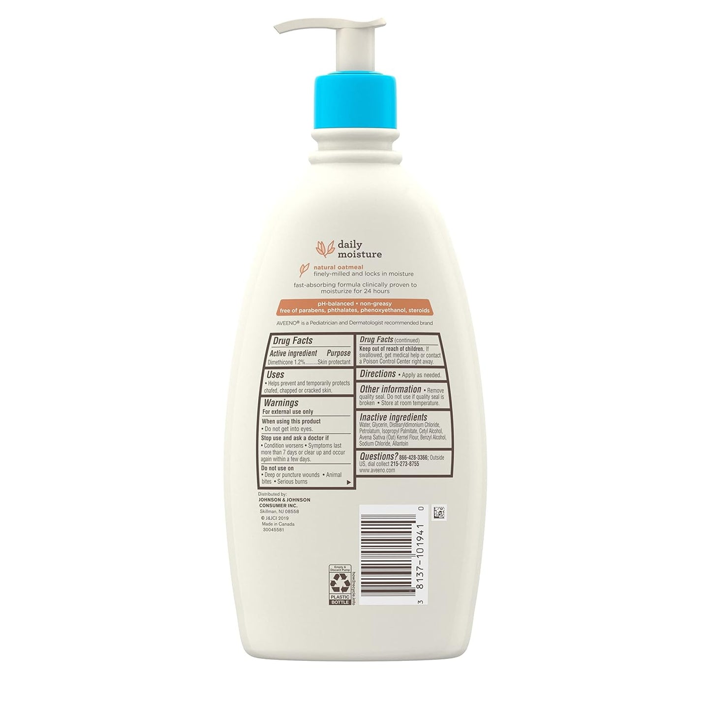 Aveeno Baby Daily Moisturising Lotion for Baby Skin 532ml - Mamadada