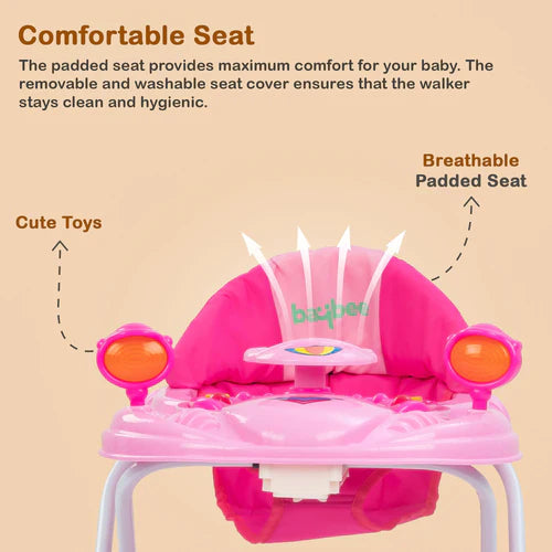 Bunny Joy Foldable Baby Walker – Pink