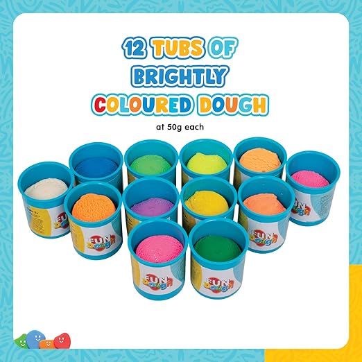 Funskool Box of Colours – 12 Bright Modelling Clays for Kids