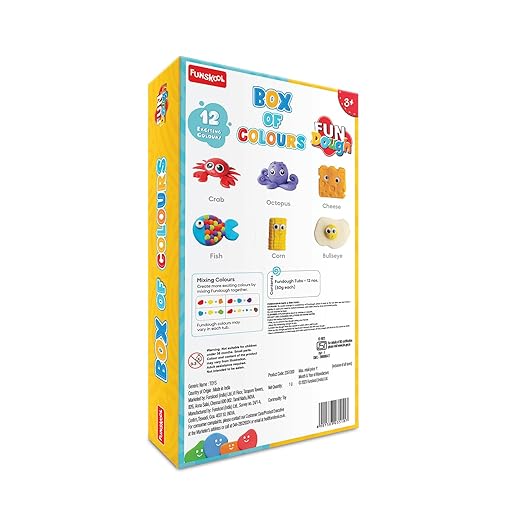Funskool Box of Colours – 12 Bright Modelling Clays for Kids