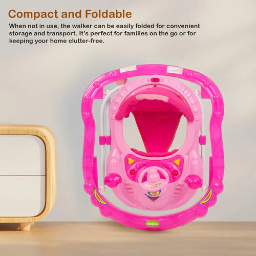 Bunny Joy Foldable Baby Walker – Pink