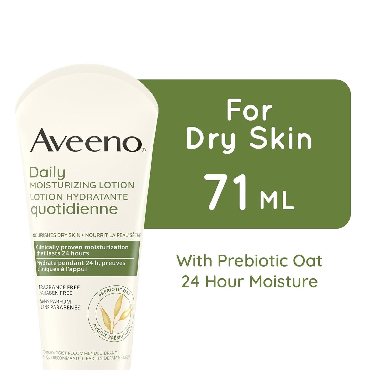 Aveeno Daily Moisturising Body Lotion for Dry Skin 71ml - Mamadada