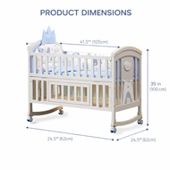 Classic Wooden Rocking Baby Cradle