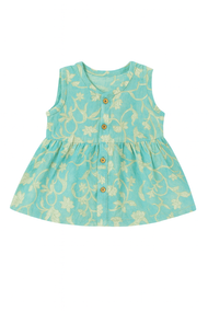 Sky Blue Floral Dress