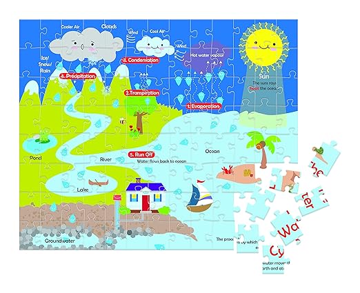 The Water Cycle Puzzle – 104 Pieces Educational Toy for Kids