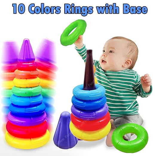 Rainbow Stacking Rings Toys for Kids