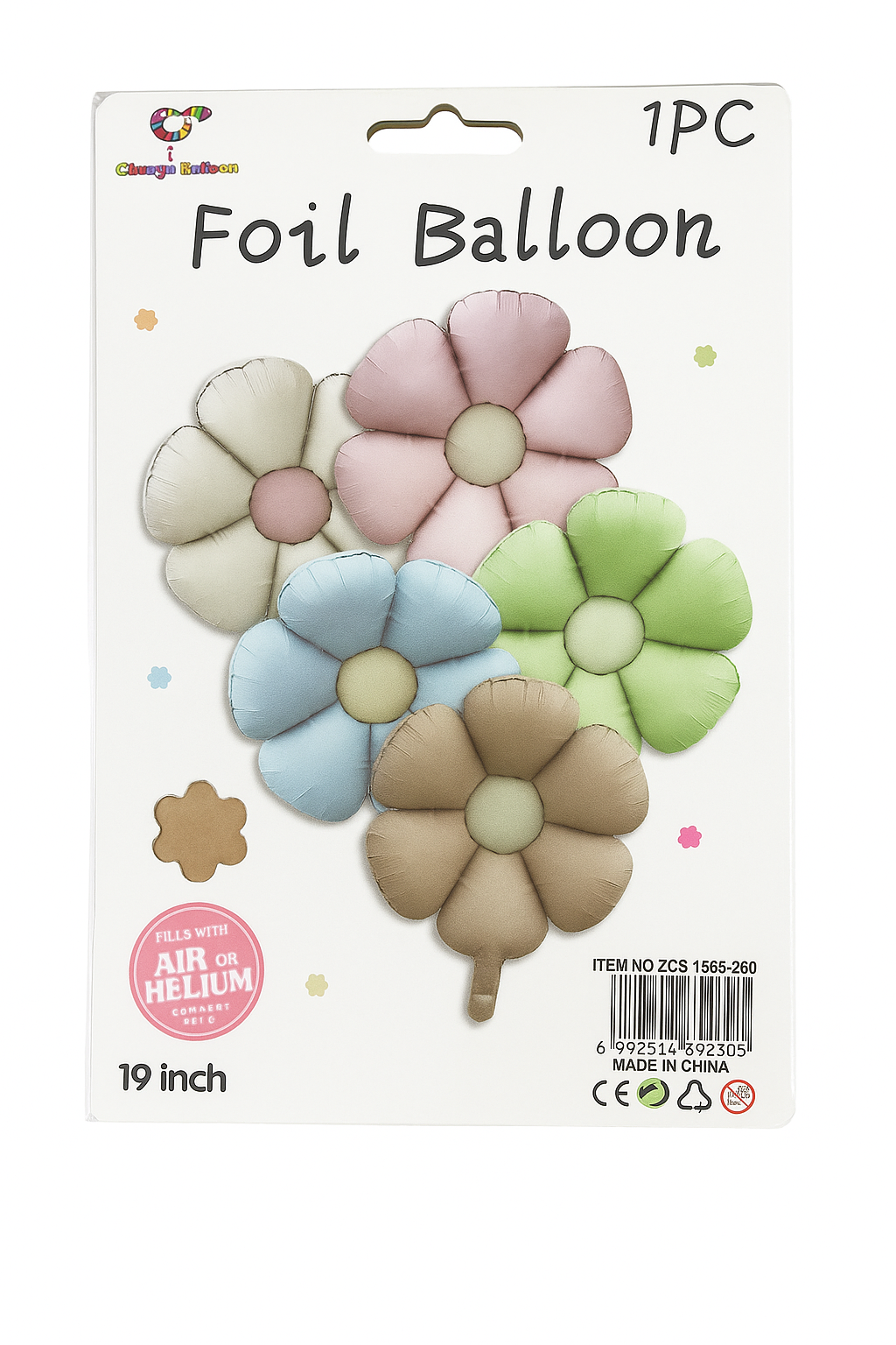 Pastel Daisy Foil Balloon – 19 inch