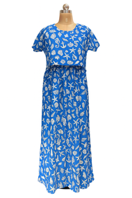 Blue Floral Feeding Maxi Dress