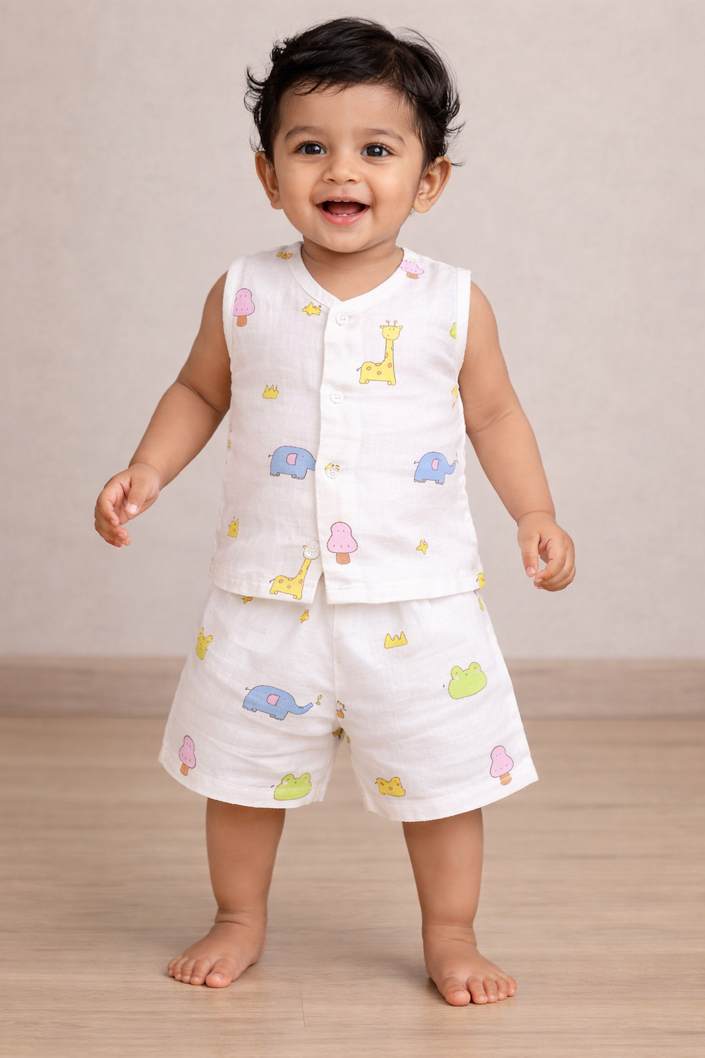 Jungle Fun Sleeveless Baby Set - Mamadada