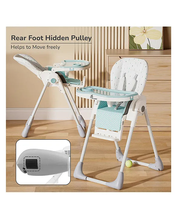 R for Rabbit Marshmallow Lite High Chair- Blue