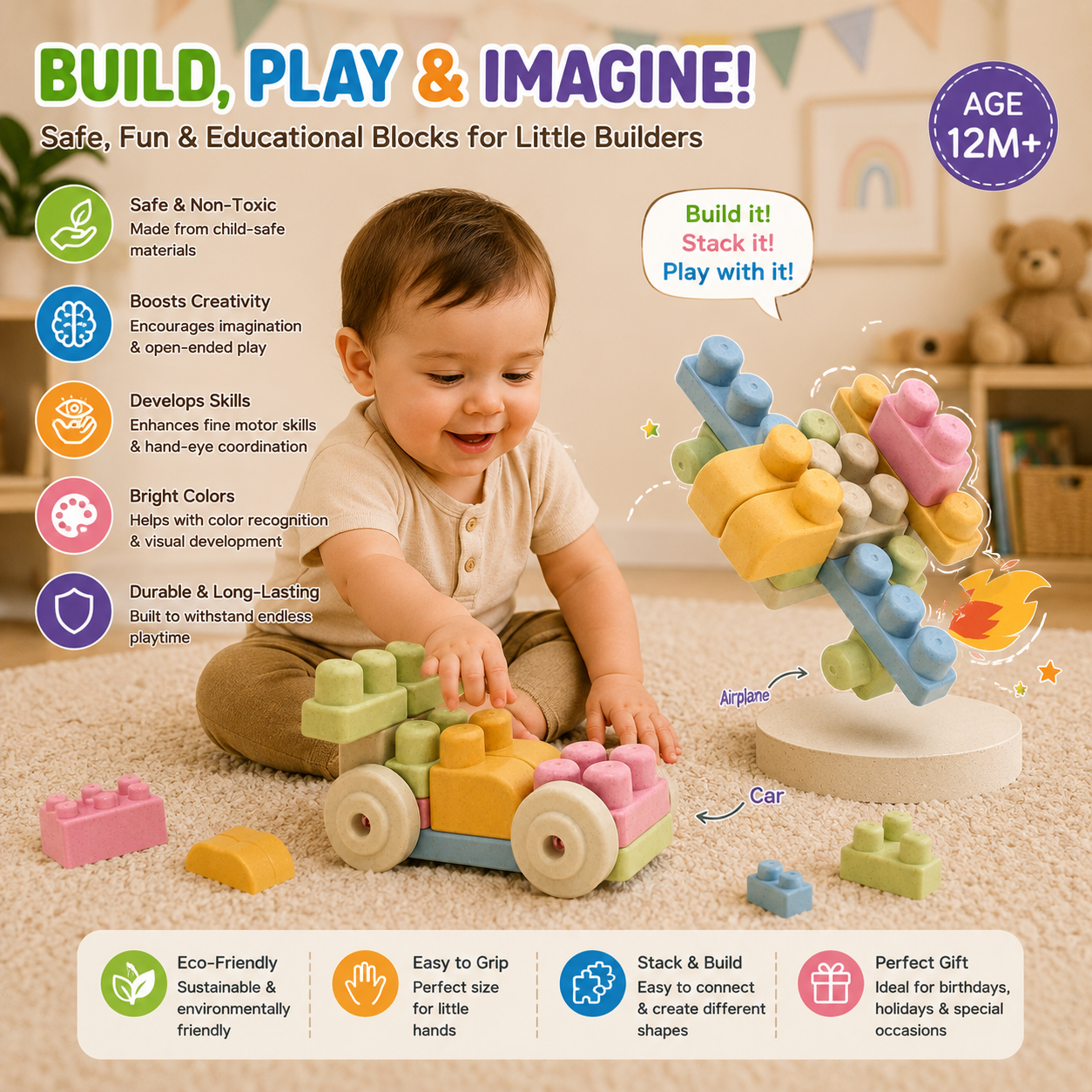 Building Blocks Vehicle Set for Kid