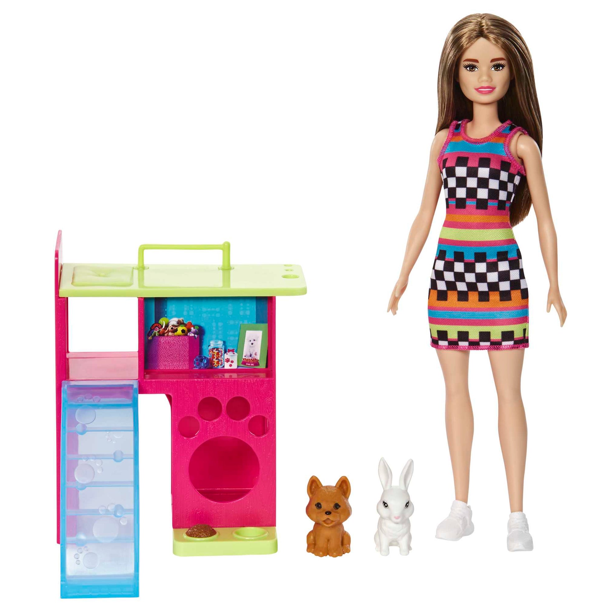 Barbie Playset with Pet Playhouse, Doll