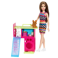 Barbie Playset with Pet Playhouse, Doll