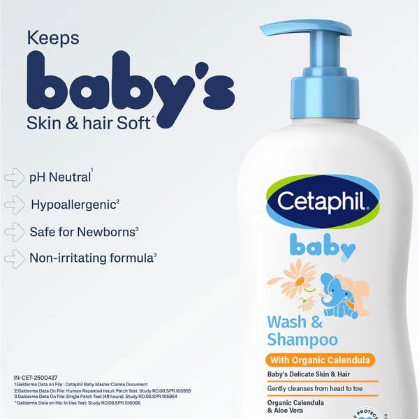 Cetaphil Baby Calendula400Ml Shampoo for Babies & Kids - Mamadada