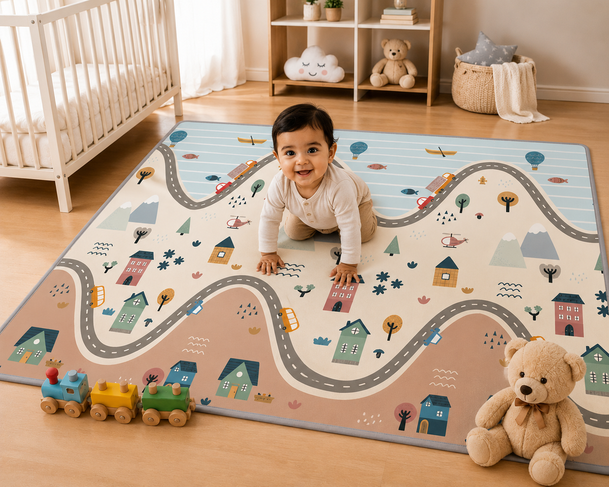 Adventure Road & Town Kids Play Mat - Mamadada