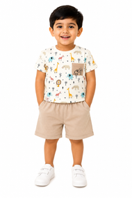 Safari Animal Print Cotton Co-ord Set