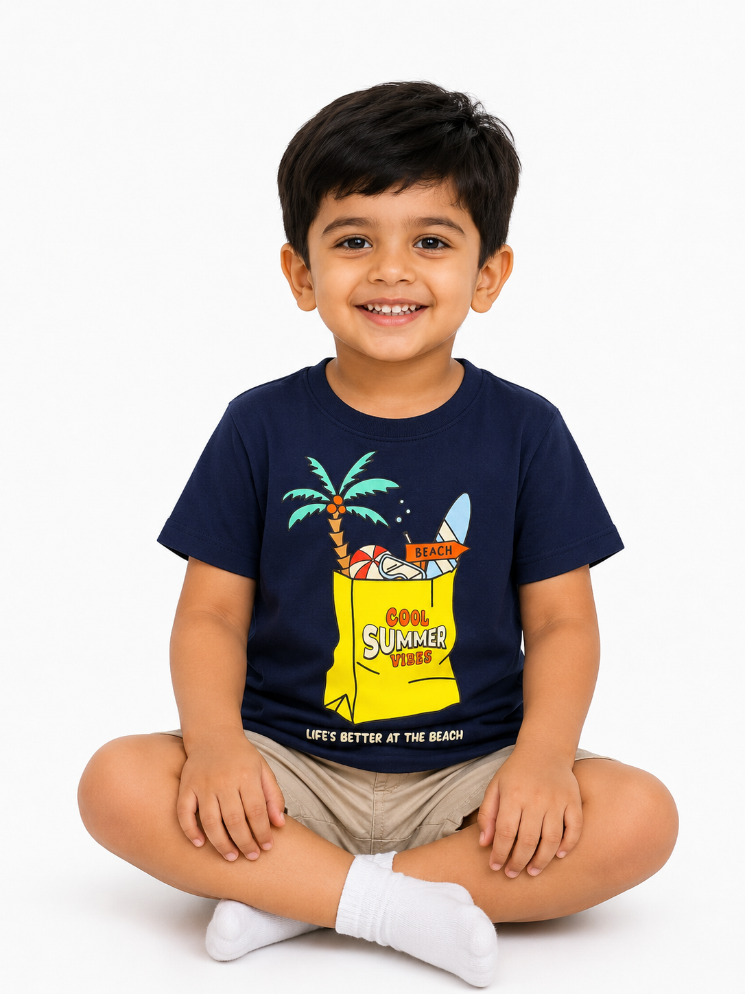 Cool Summer Vibes Printed Cotton T-Shirt