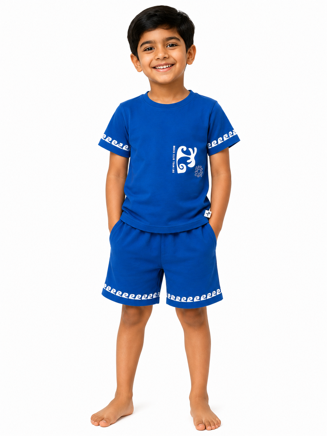 Boys Black Beach Wave Co-Ord Set