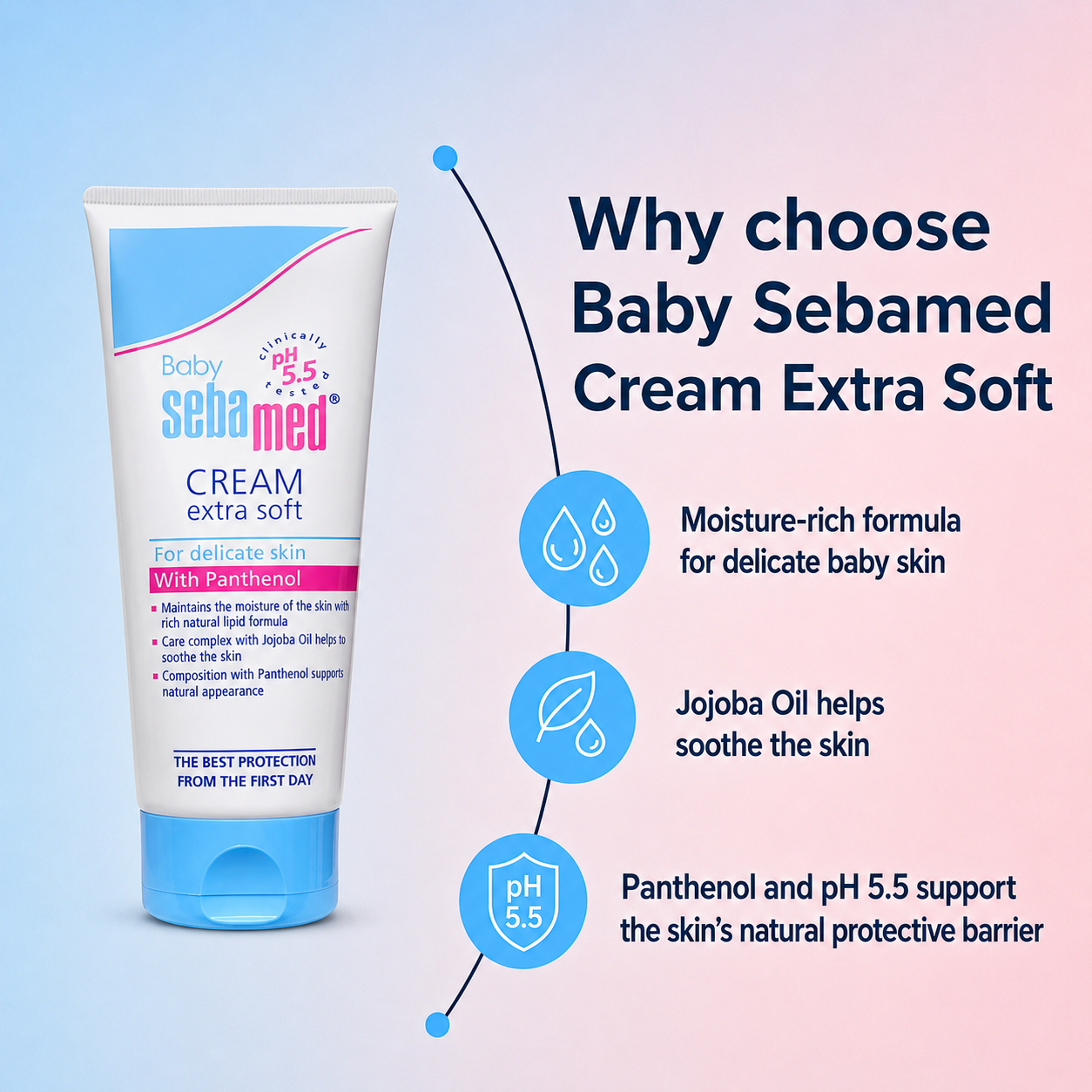 Baby Seba med Cream Extra Soft with Panthenol – 50ml