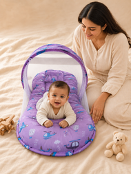 Purple Aviation Print Baby Mosquito Net Bed