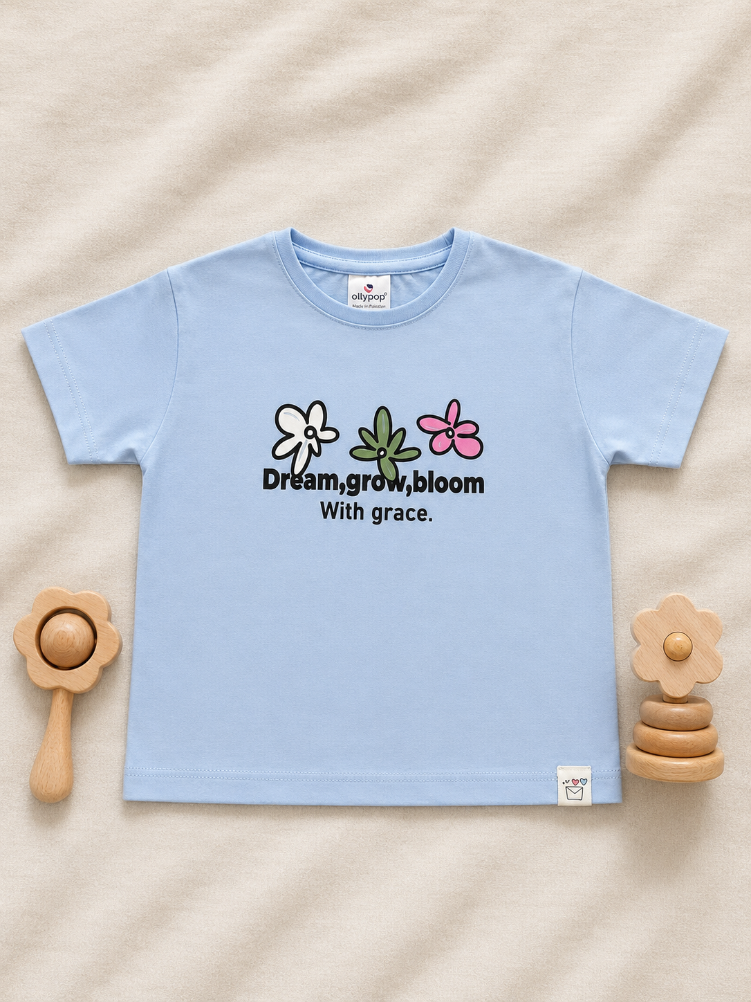 Lavender “Dream, Grow, Bloom” Floral T-Shirt