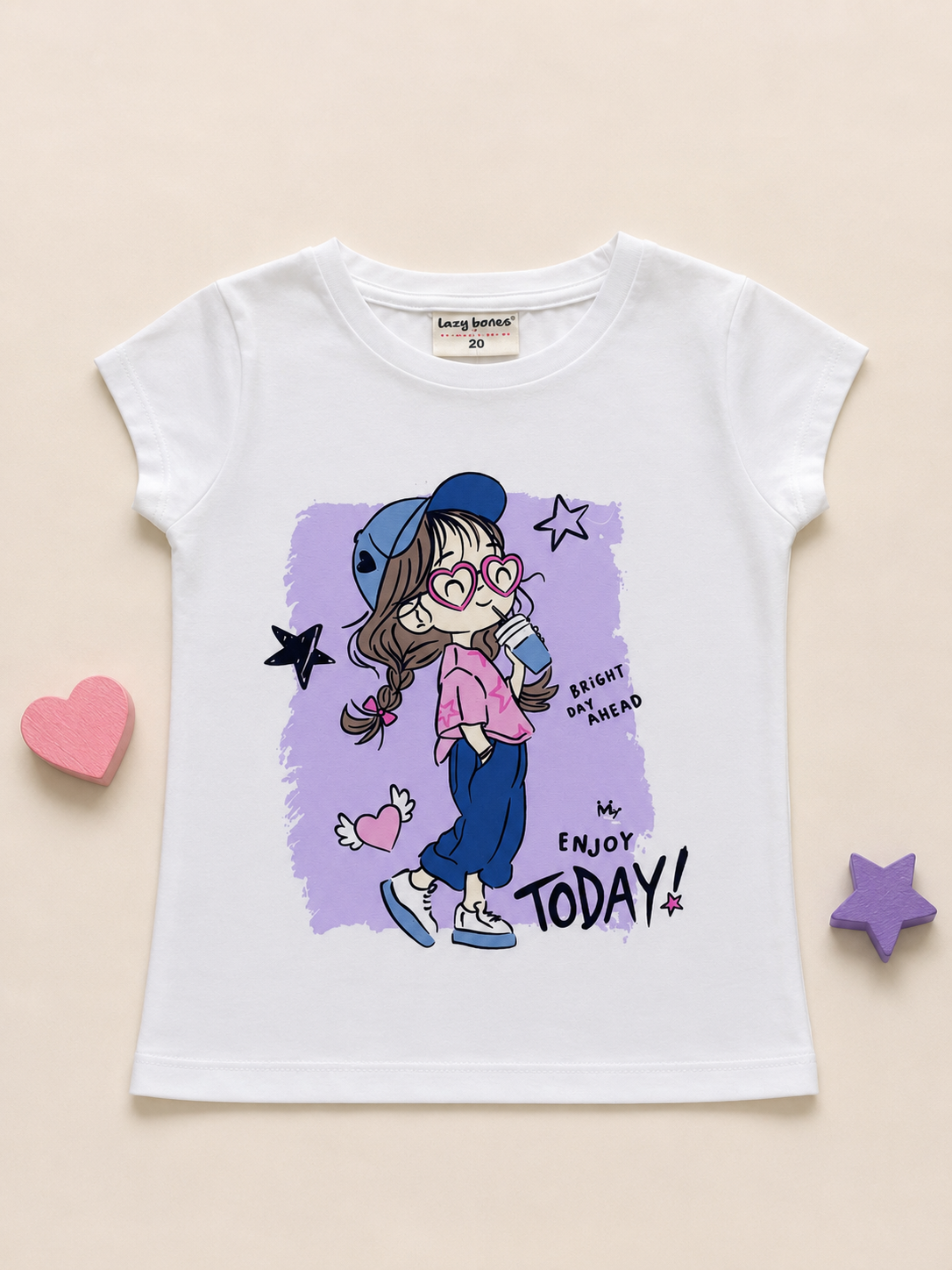 Girls Sisters Crew Graphic T-Shirt