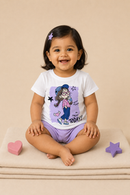 Girls Sisters Crew Graphic T-Shirt