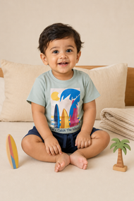 Boys Catch the Waves T-Shirt & Shorts Co-ord Set