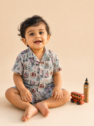 World Explorer Boys’ Shirt & Shorts Co-ord Set