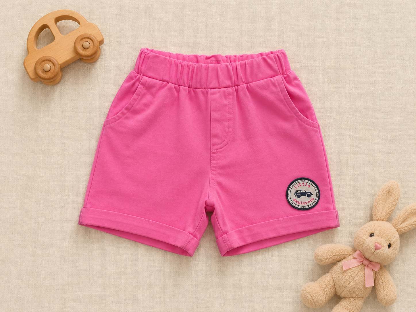 Baby Boys Cotton Yellow Shorts with Koala Patch