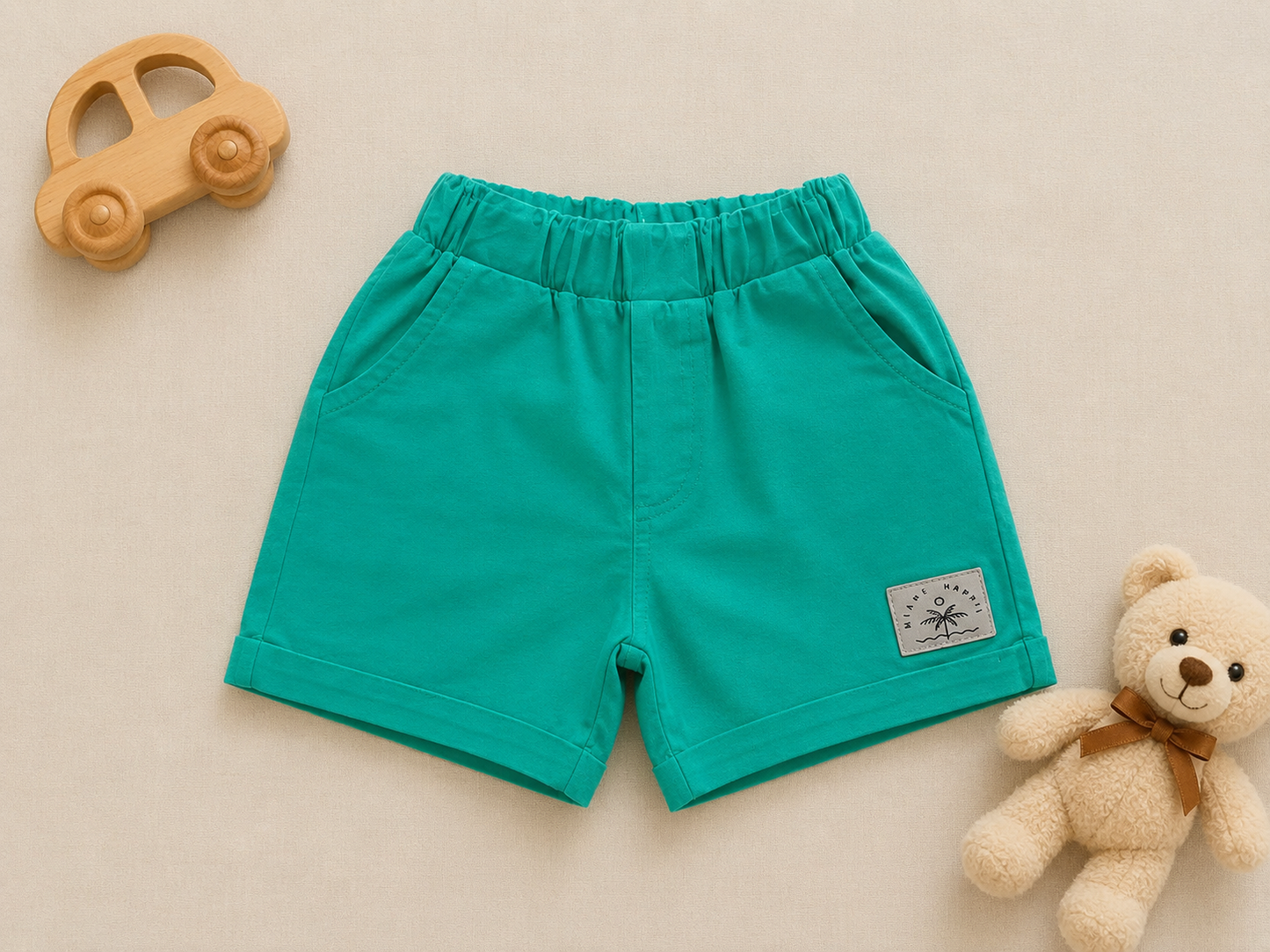 Baby Boys Cotton Yellow Shorts with Koala Patch