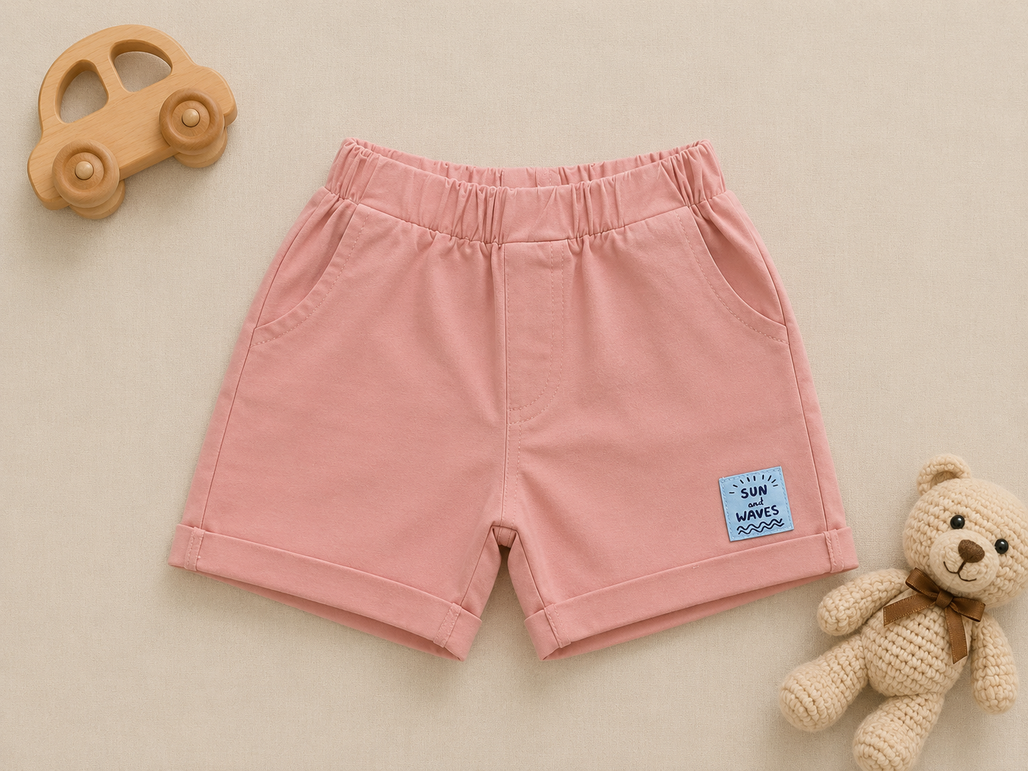 Baby Boys Cotton Yellow Shorts with Koala Patch