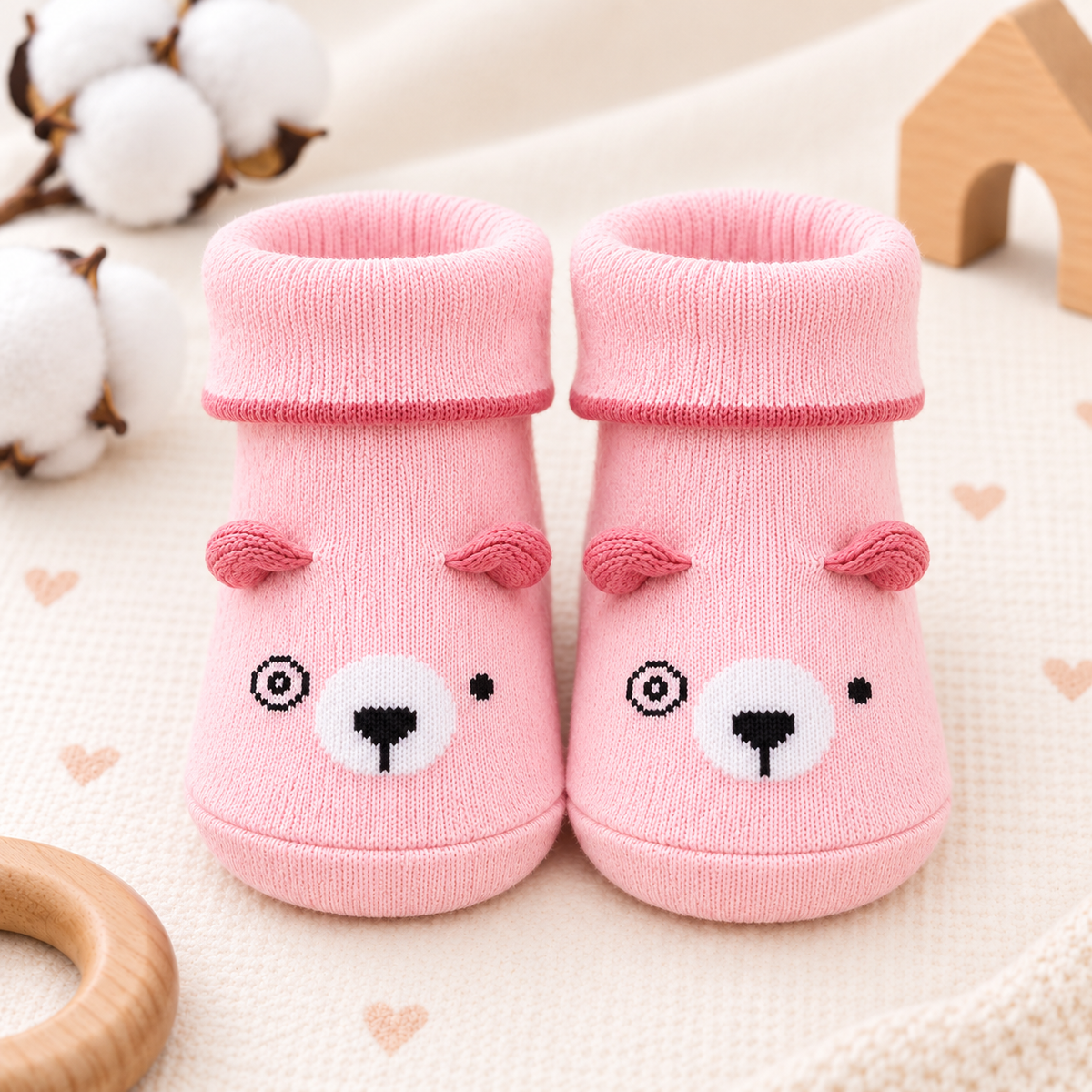 Cute Newborn Baby Booties Combo Pack 6