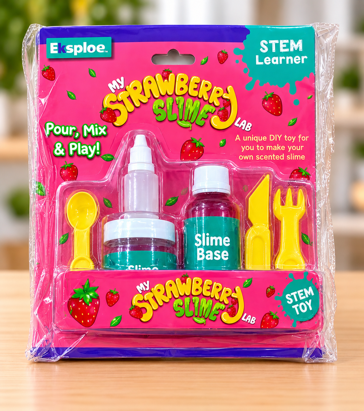 Explore My Strawberry Slime Lab DIY STEM Kit for Kids