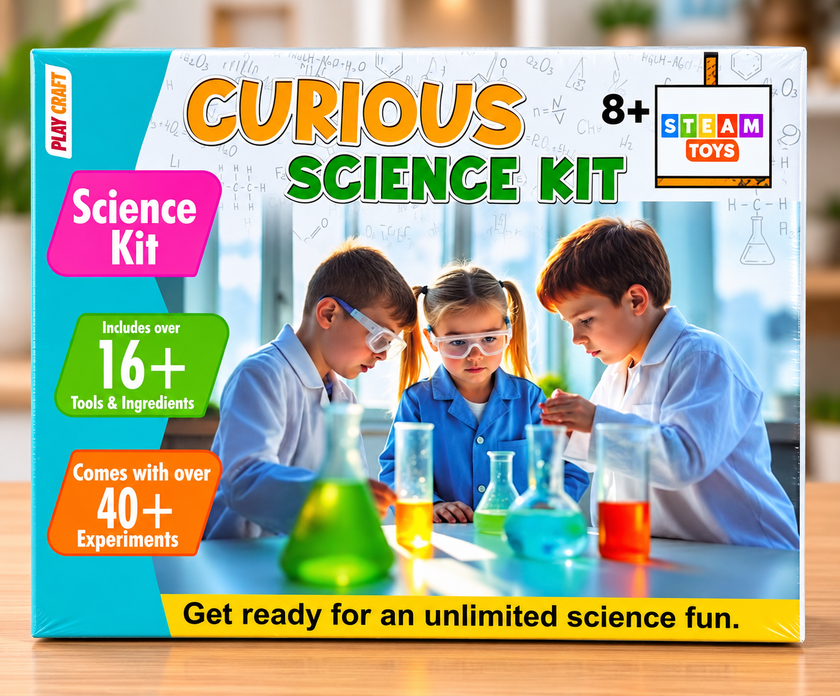 Curious Science Kit with 40+ Experiments & 16+ Tools