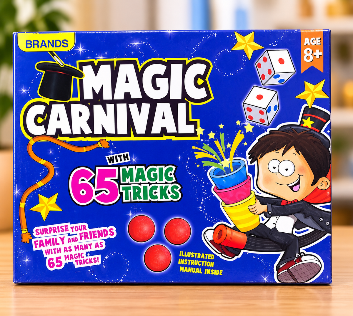 Magic Carnival 65 Magic Tricks Kit for Kids
