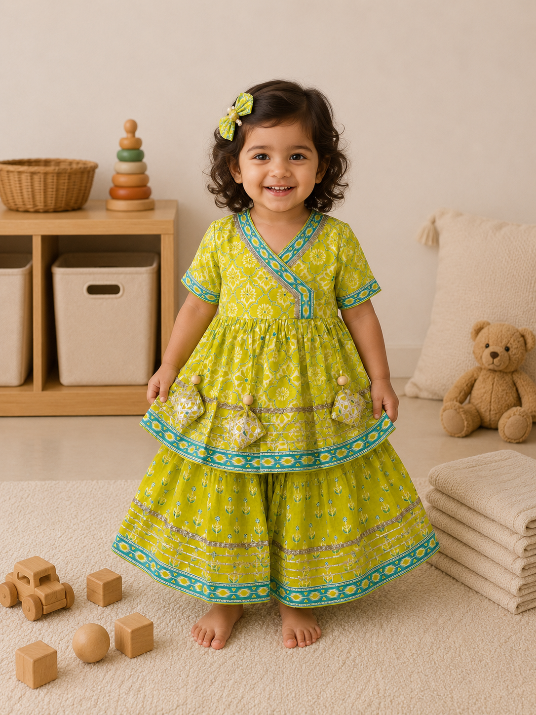 Floral Ethnic Lehenga Choli Set - Mamadada