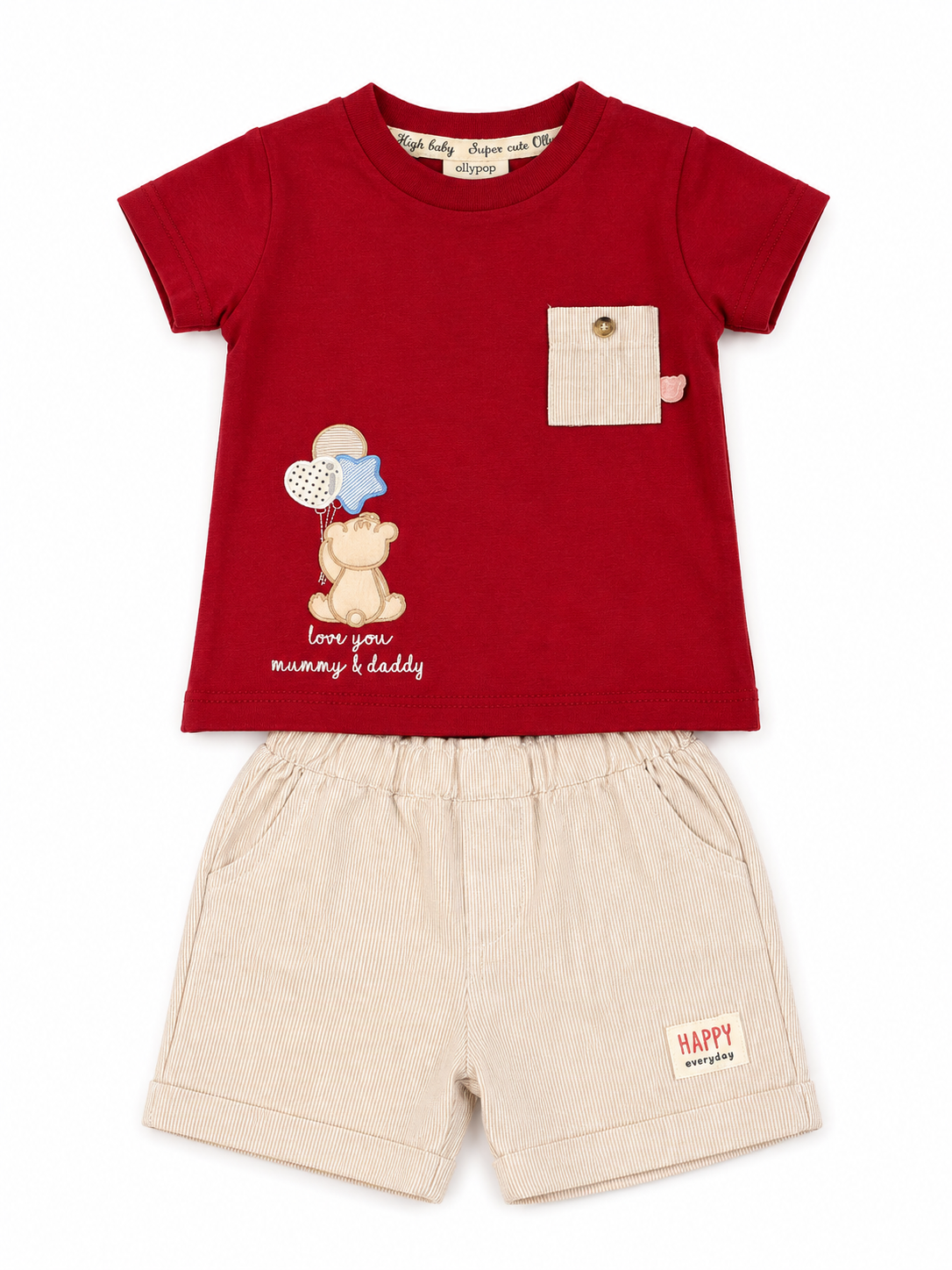 Red Teddy Bear Co-ord Set