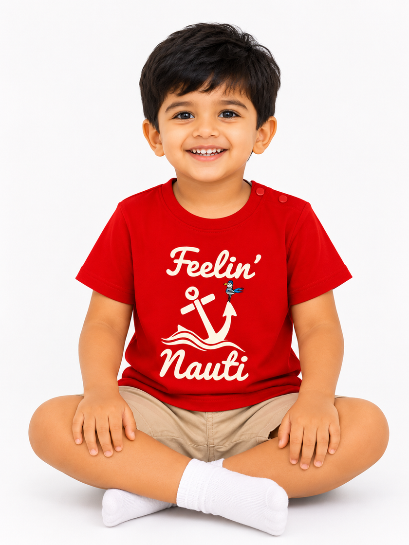 "Take Me to the Beach" Printed Cotton T-Shirt