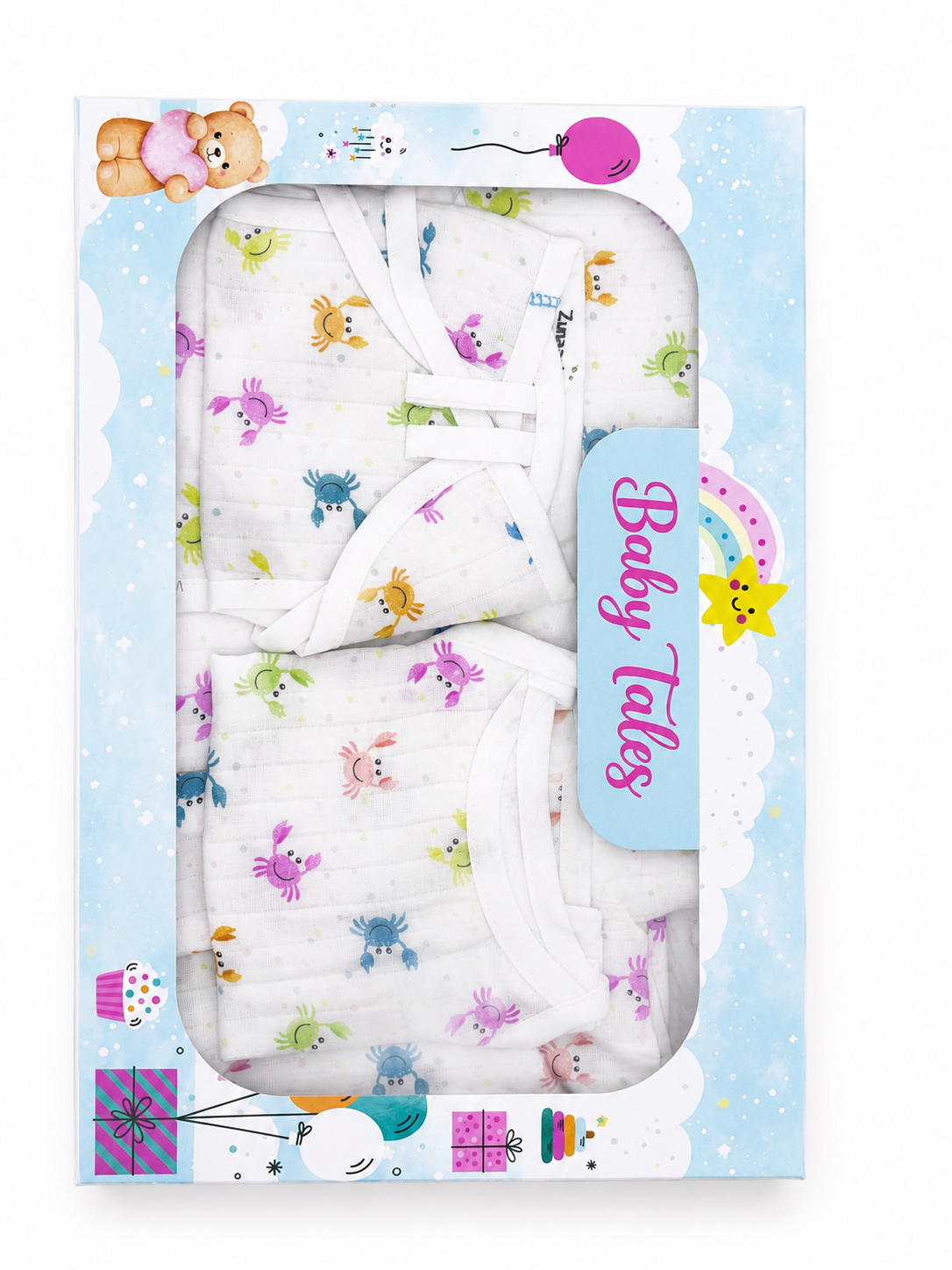 Newborn Baby Cotton Gift Set with Muslin Essentials