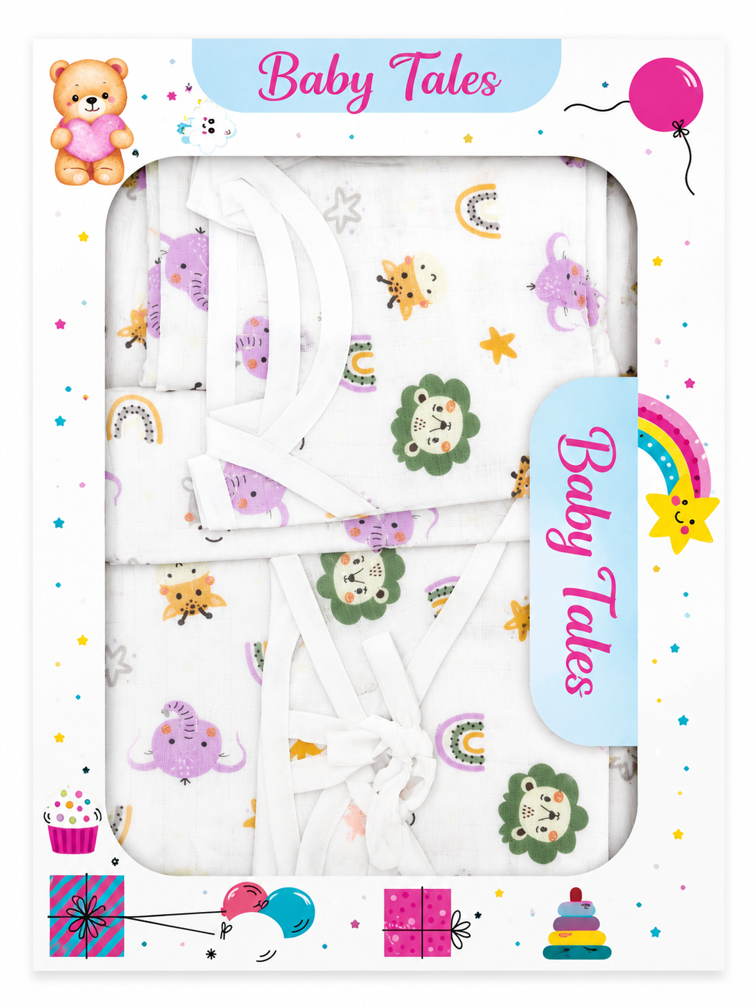 Newborn Baby Cotton Gift Set with Muslin Essentials