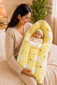 Mint Green Star-Print Baby Carry Nest