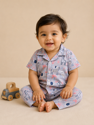 Safari Print Kids Cotton Co-ord Set