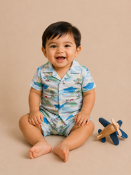 Tropical Island Printed Co-ord Set for Baby Boys